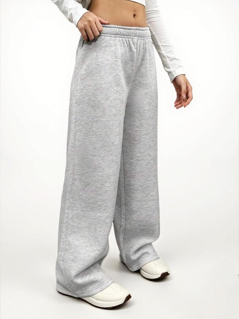 Ltvoo Store Girls Straight Wide Leg Track Pants Elastic Waist Casual Baggy Athletic Pants Loose Jogger Sweatpants for 8-12 Years - Image 2